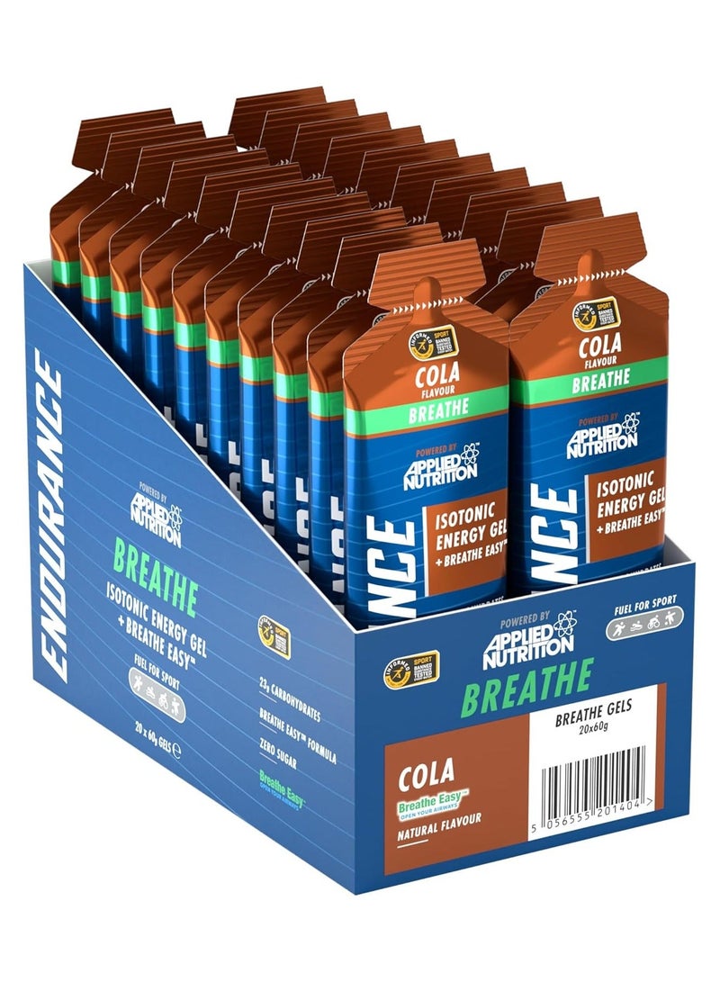 أبلايد نيوتريشن جل الطاقة بنكهة الكولا من أبلايد نيوترشن إيزوتونيك بريث - طاقة فورية وتنفس أسهل لأداء رياضي عالي (20 × 60 جم) - Image 1